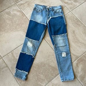 Boohoo Patchwork Denim